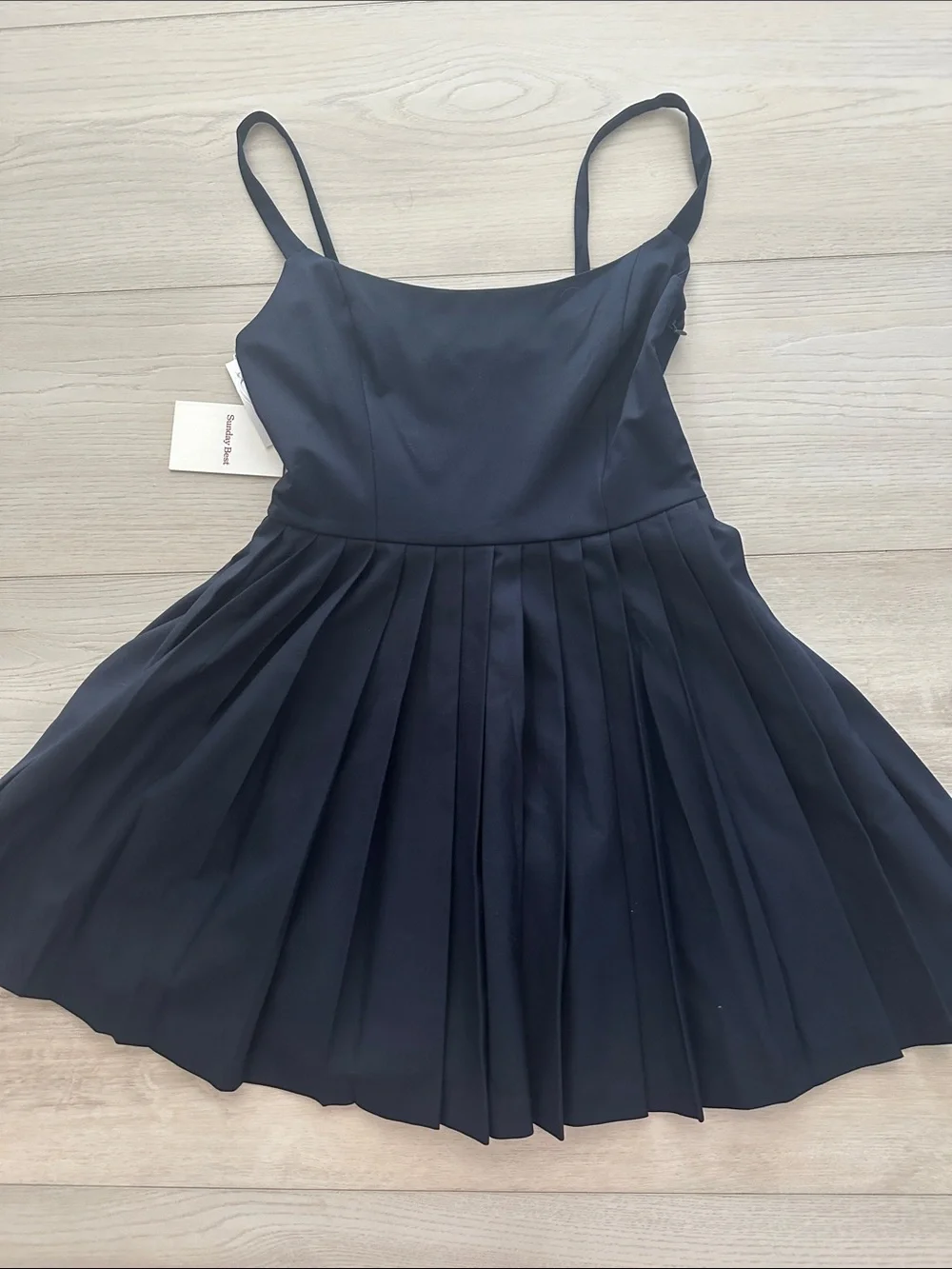 NWT Sunday Best Trixy Pleated Mini Dress Admiral Blue Size 4